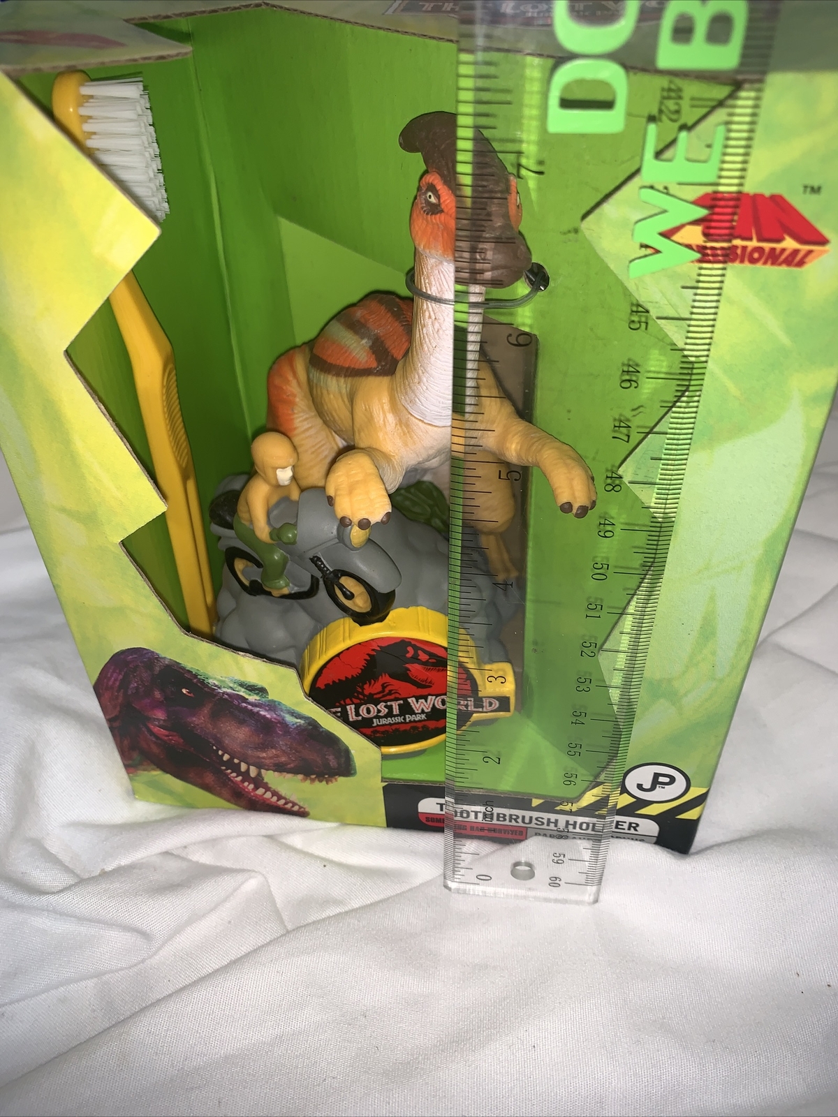 RARE 1997 THE LOST WORLD JURASSIC PARK DINOSAUR TOOTHBRUSH HOLDER