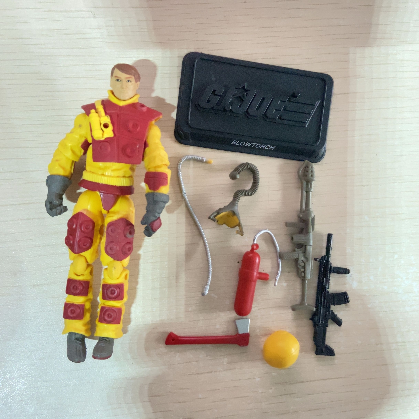 2pcs GI Joe Cobra Commander Leader & Blowtorch Flamethrower Action Figures