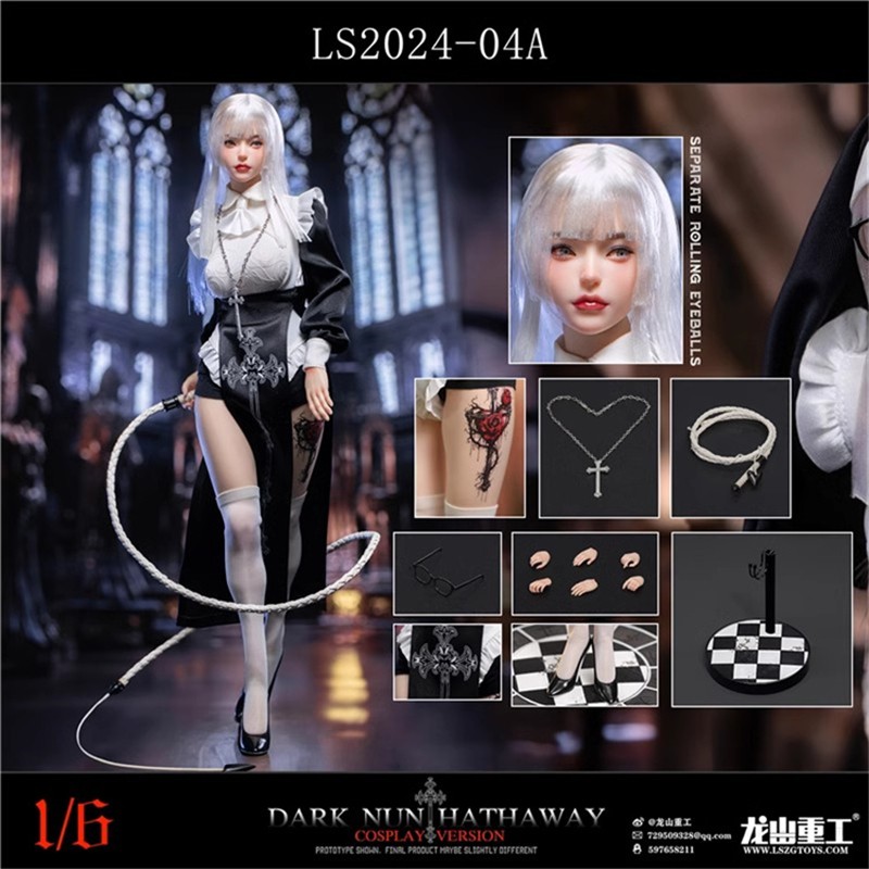 Longshan Dark Nun Hathaway Cosplay Ls2024-04A 12In 1/6 Action Figure Collection