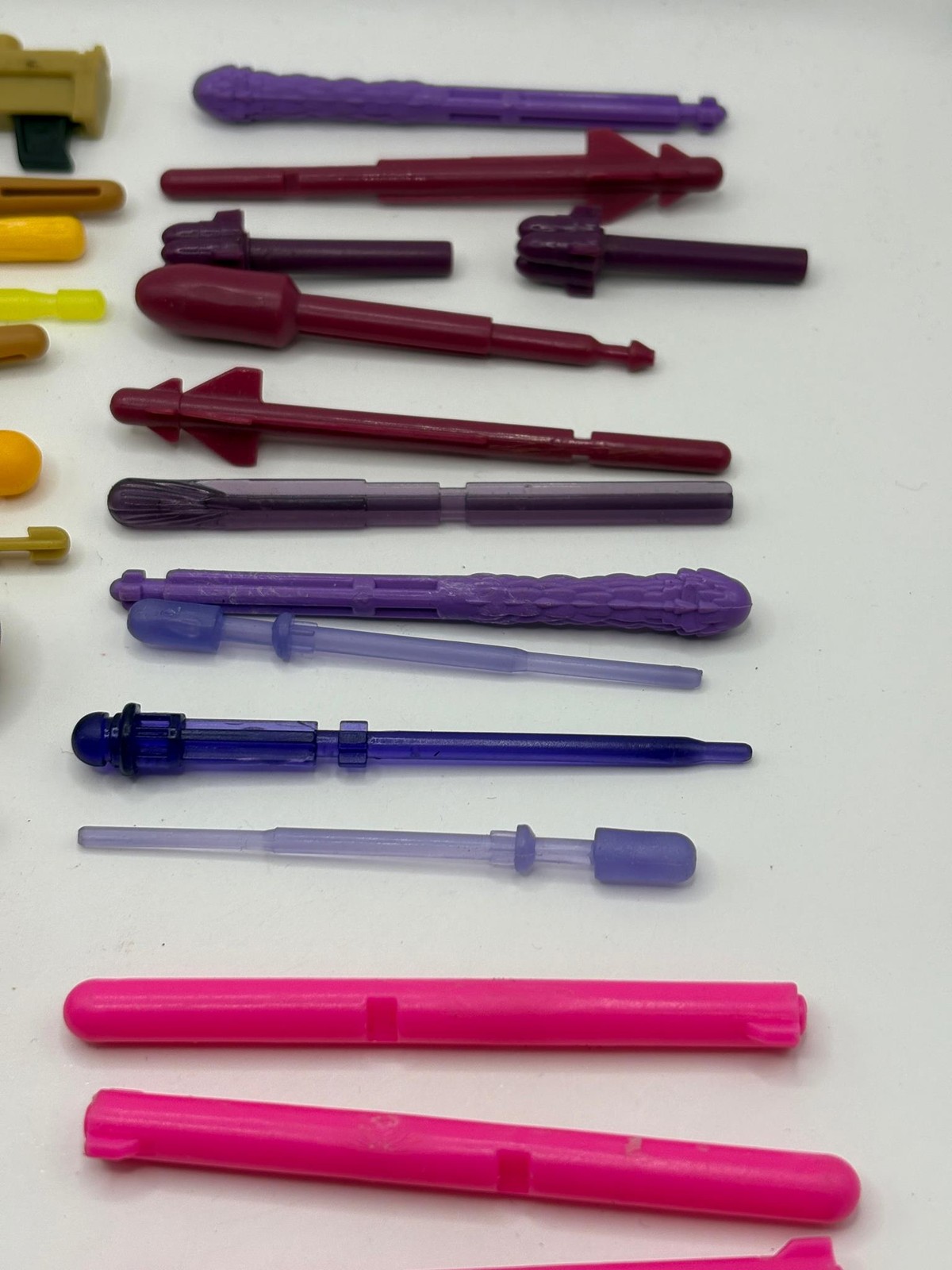 Assorted Branded Action Figure Missile Piece / Accessory Pink Yellow Purple Lot