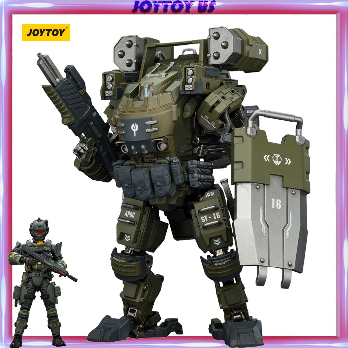 JOYTOY Dark Source 1/25 APOC Series Storm Surge Heavy Fire Assault Mech & Karl