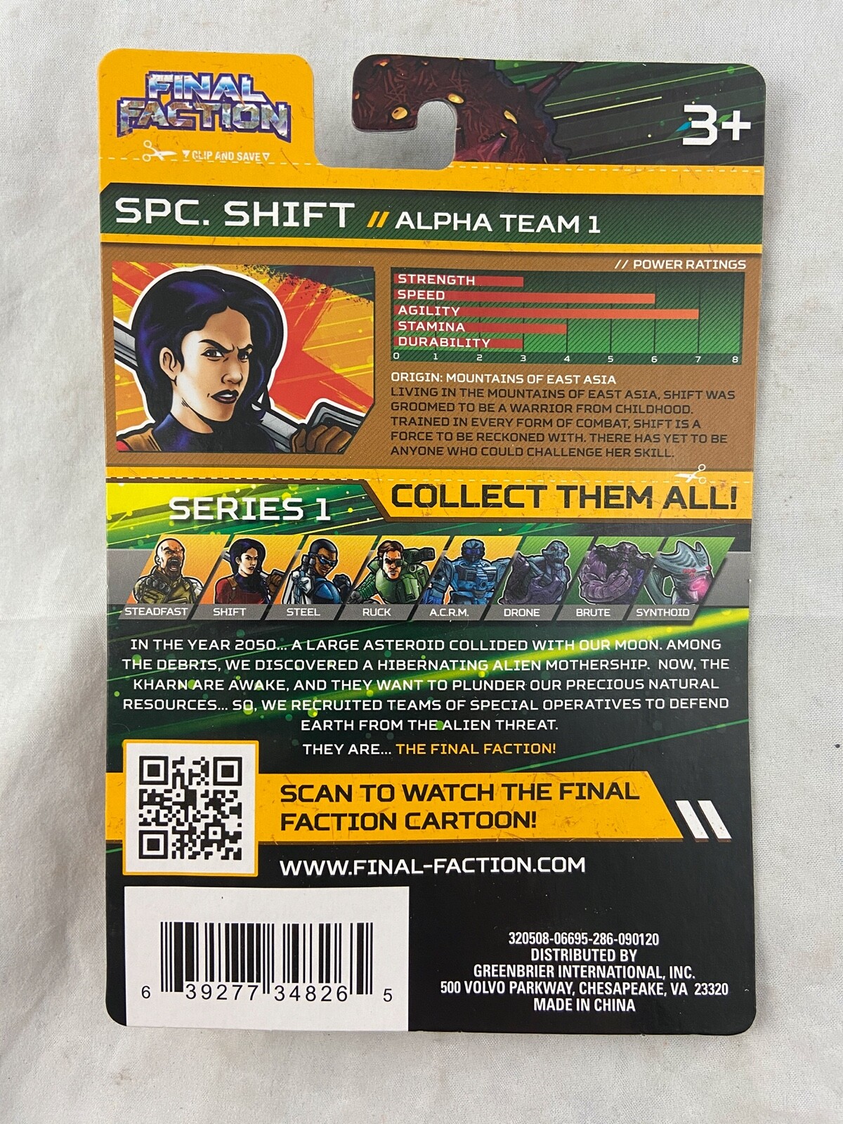 Final Faction – Alpha Team 1 – Specialist Shift – Action Figure – NEW