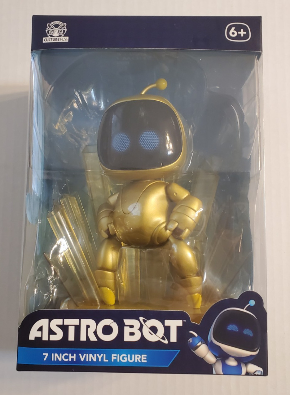 Astro Bot 7 Inch Vinyl Figure. Gold Figure with Base. Culturefly 2025