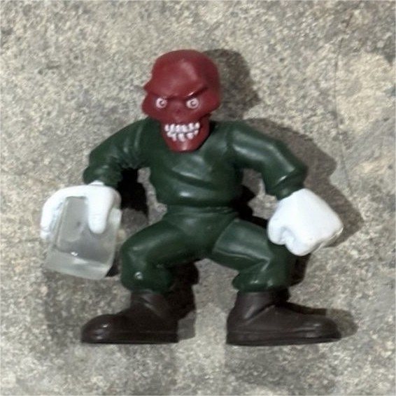 Small Green Red White Brown Plastic Action Figure Less Than 5 in