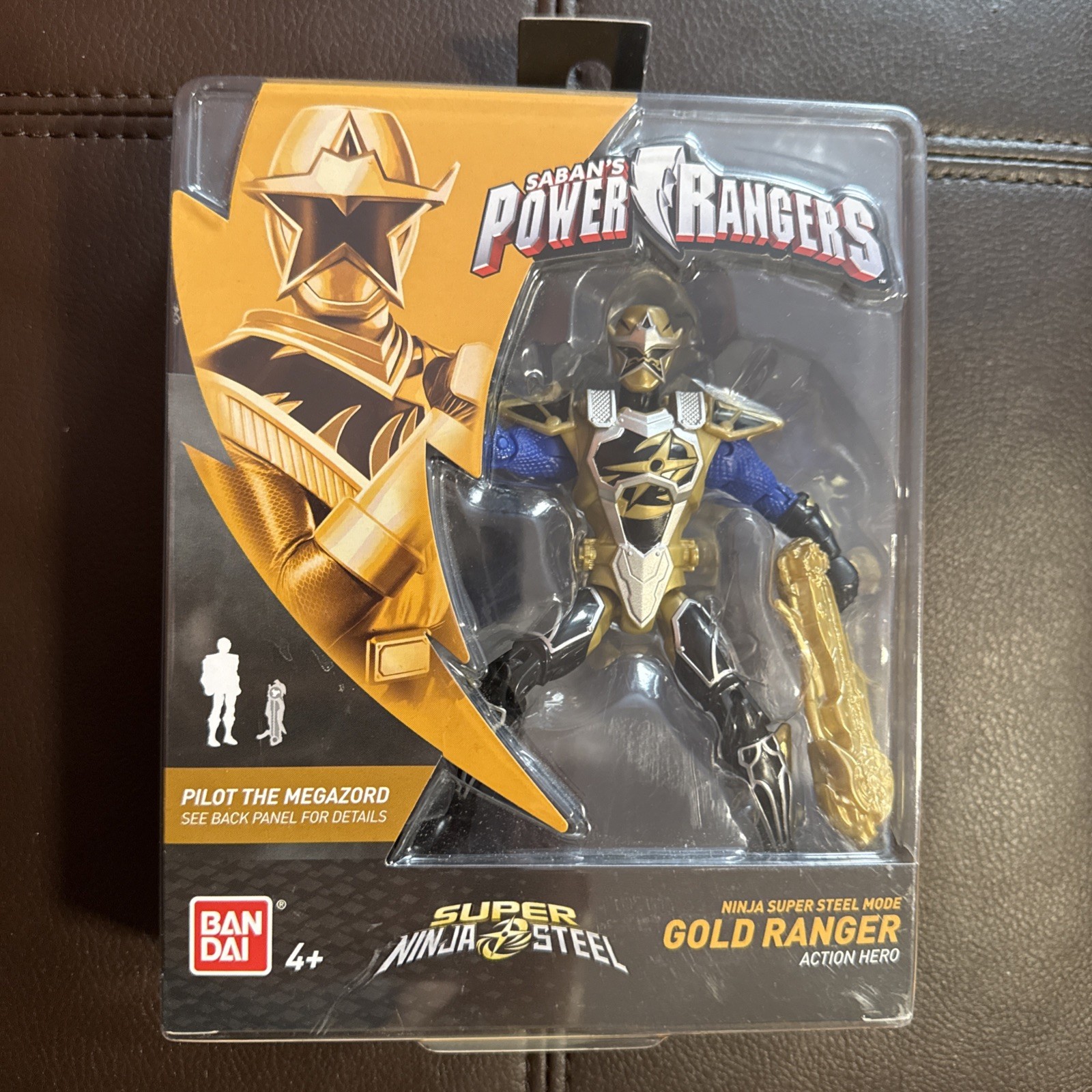POWER RANGERS :SUPER NINJA STEEL MODE GOLD RANGER FIGURE