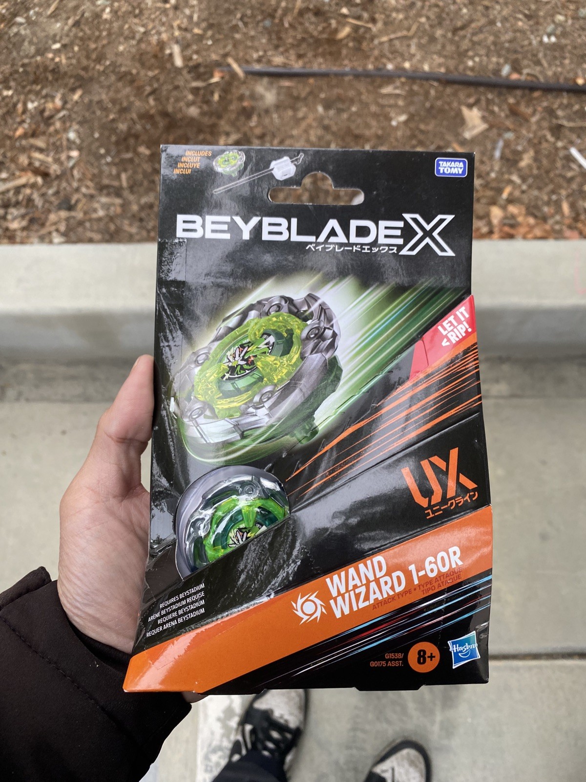 NEW – Wand Wizard 1-60R Beyblade X Wizard Rod Green UX Hasbro Rush Bit