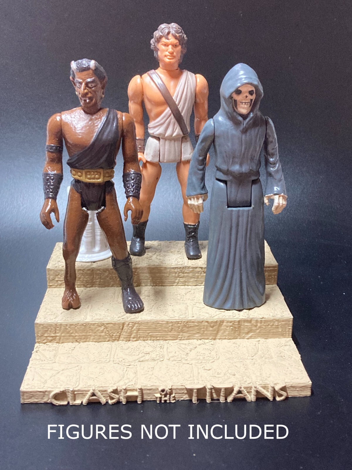 CUSTOM CLASH OF THE TITANS DISPLAY STAND for 3.75 – 4 INCH FIGURE DIORAMA (F21)