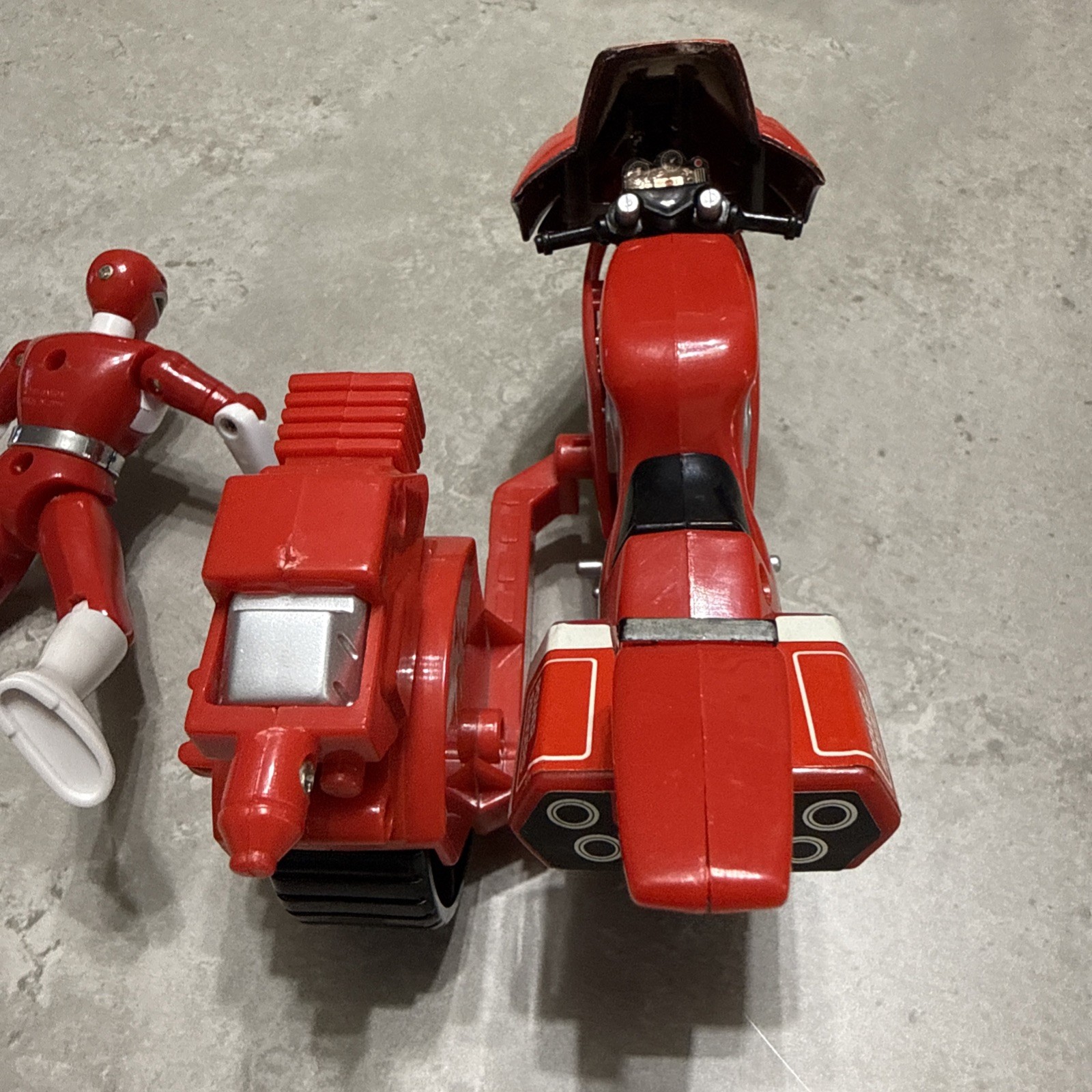 Mighty Morphin Power Rangers Tyranosaurus Battle Bike w Red Ranger Figure 1993
