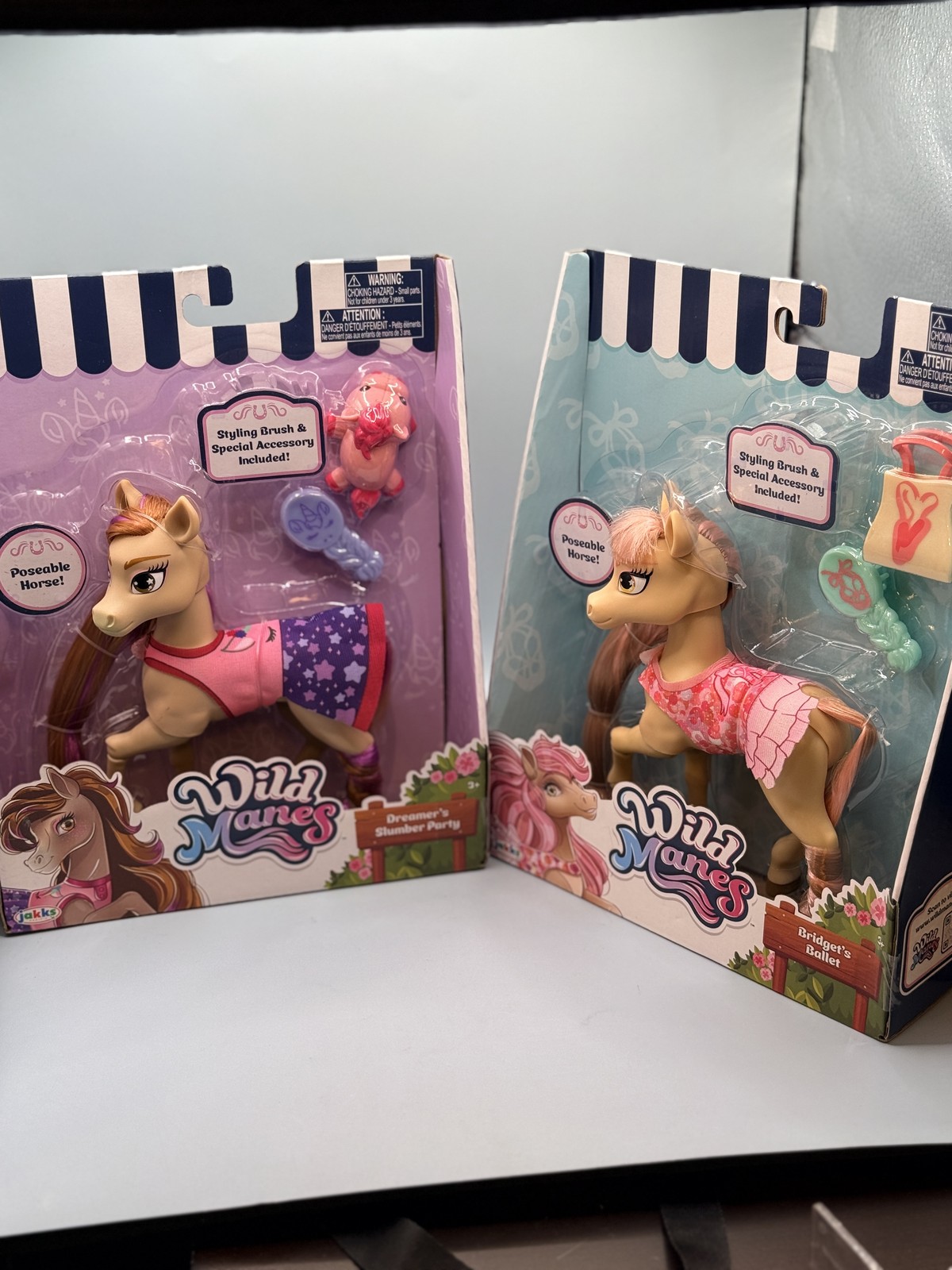 Wild Manes Dreamer&rsquo;s Slumber Party & Bridget&rsquo;s Ballet Poseable Horse Figures Set