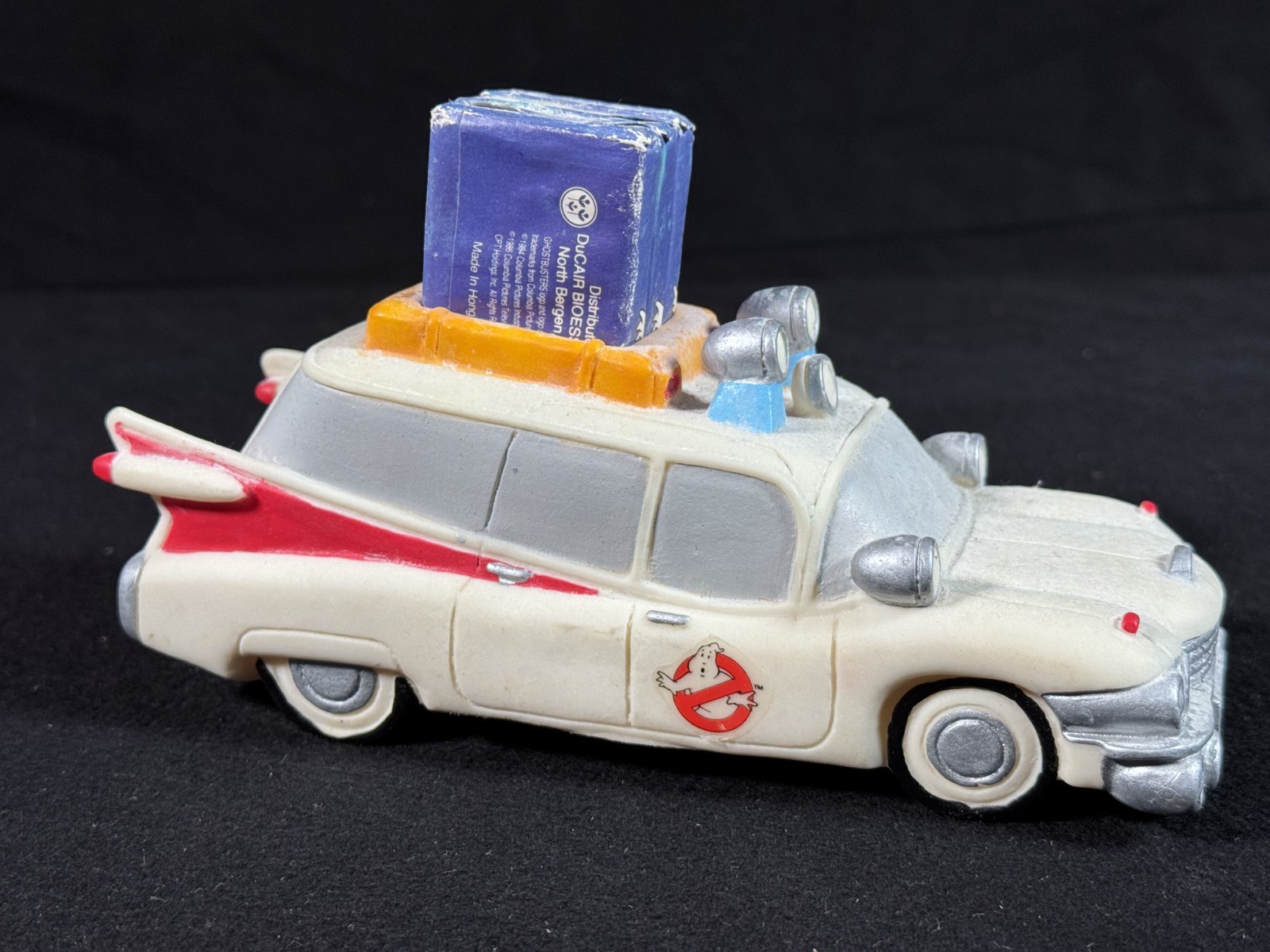 1986 The Real Ghostbusters Ecto-1 Car Movie Cartoon Floating Soap Dish w/ Soap