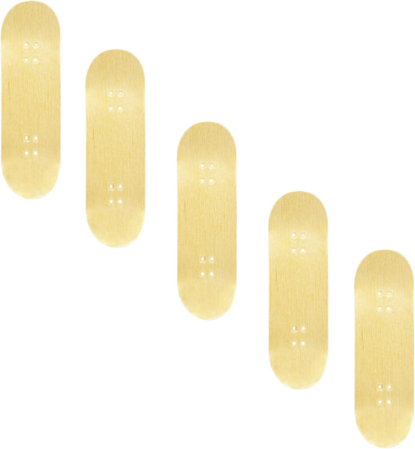 DIY Wooden Finger Skateboard Set, 5 Blank Teak Decks for Custom Design