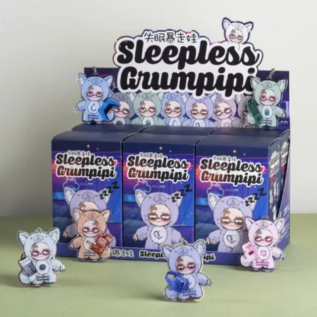 Grumpipi Sleepless Grumpipi Plush Series set of 6-No Repetition Box Figure Toys
