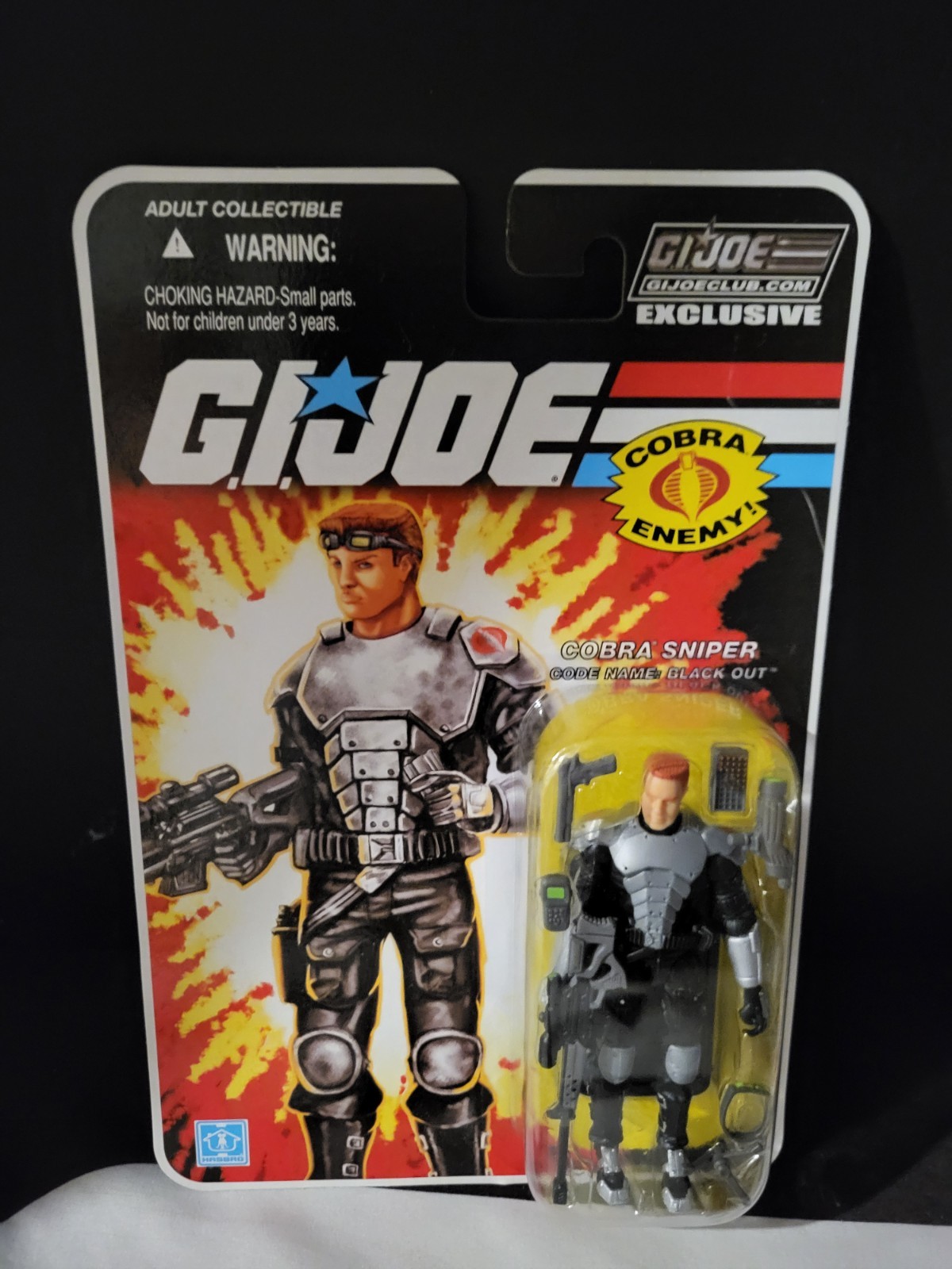 Blackout Sniper FSS 1-13 Club Exclusive G.I. JOE COBRA 25th MIB Unused MOC NEW