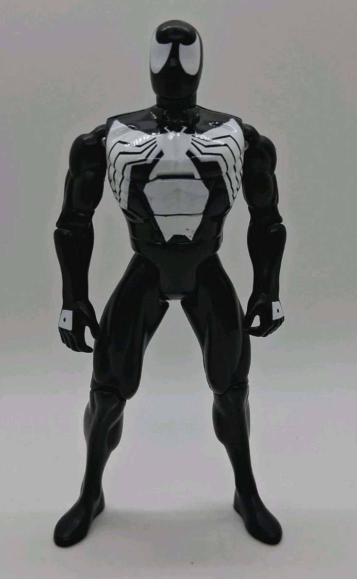 1995 Spiderman Black Costume Animated Series Toy Biz Marvel 5&Prime; Figure
