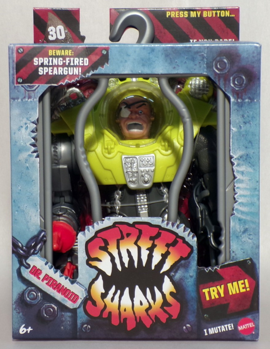 2024 Street Sharks DR. PIRANOID 6&Prime; Action Figure 30th Anniversary Mattel