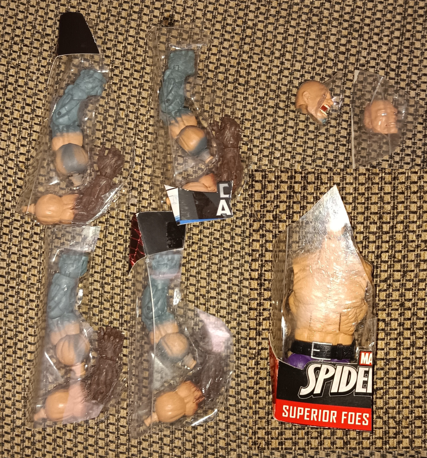 Marvel Legends 2016 ABSORBING MAN PIECES Loose 6 Inch Spider-man BAF Parts