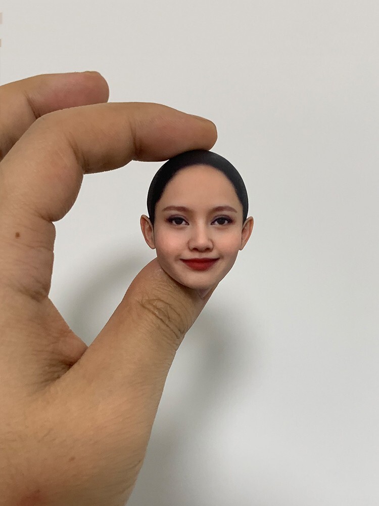 US 1:6 Lisa Asian Star Girl Beauty Head Sculpt For 12&Prime; Female Action Figure Doll