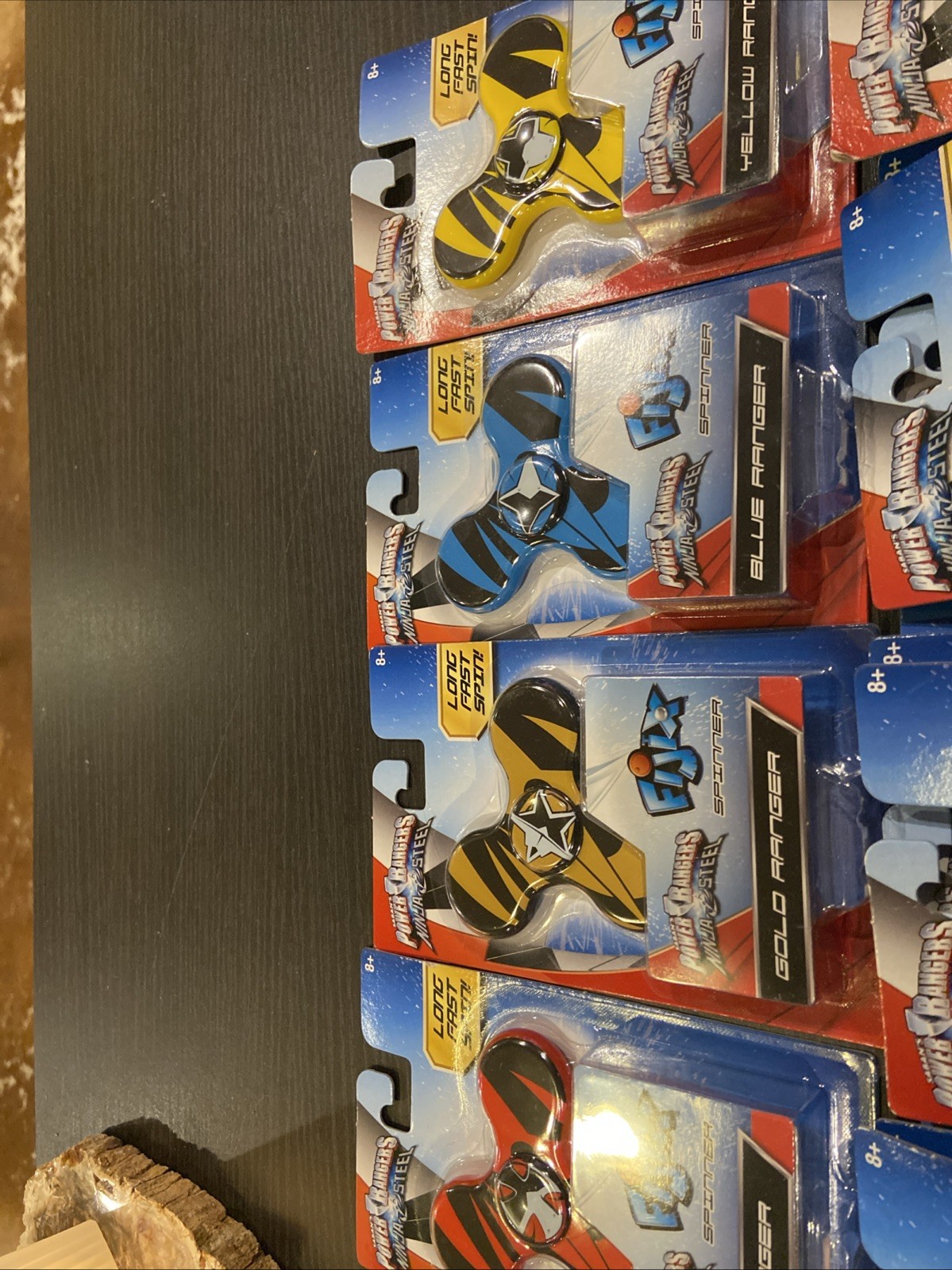 4 Power Reangers Ninja Steel FIJIX SPINNER, Yellow RED BLUE GOLD RANGERS, New!