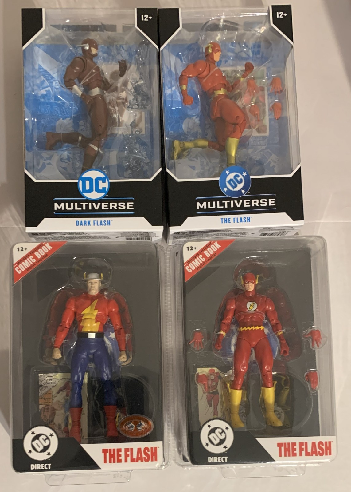 4x McFarlane DC Flash: 123 Jay Garrick CHASE Page Punch & Platinum, Dark, Wally