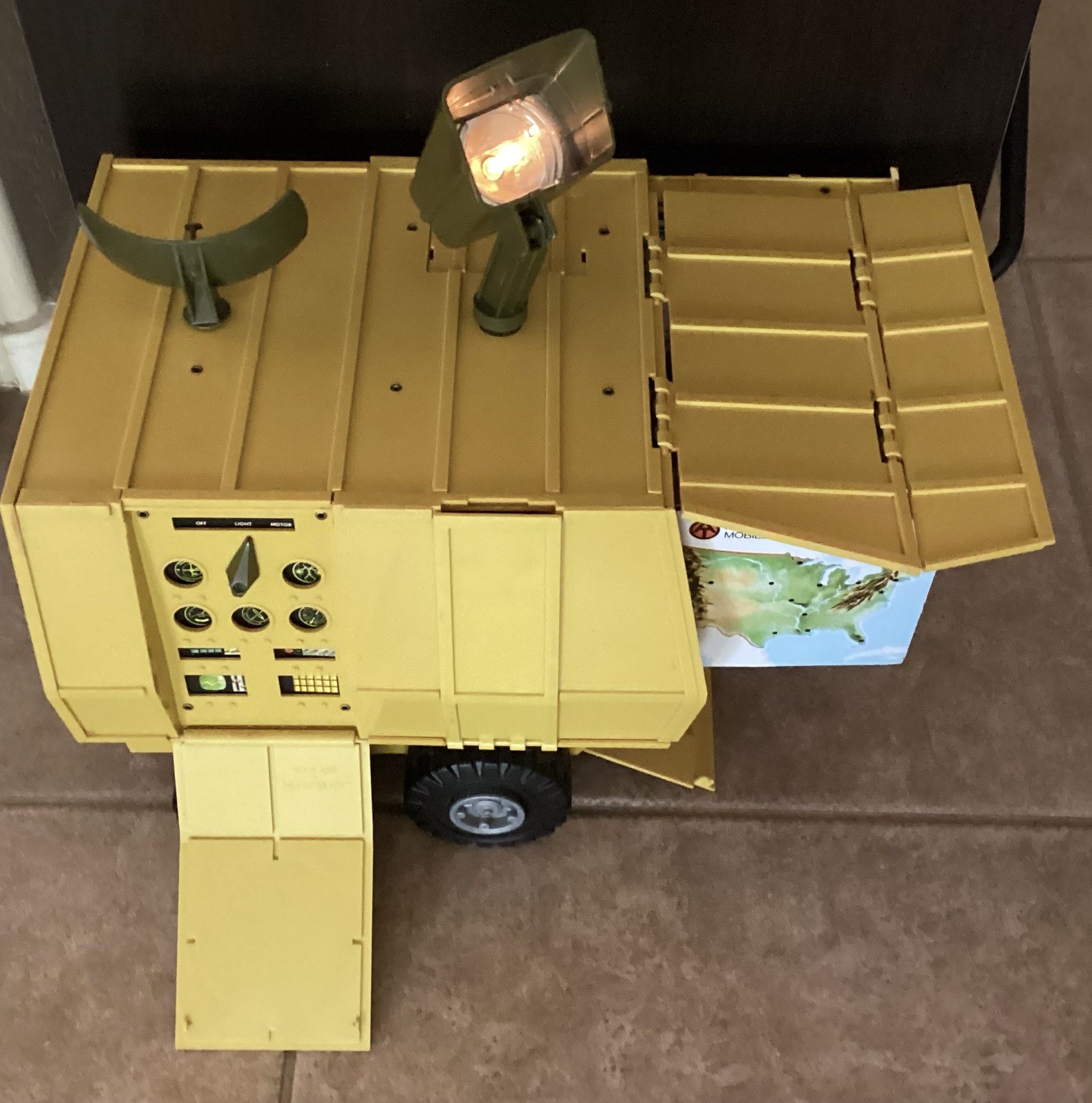 Vintage GI Joe 1972 Hasbro Adventure Team Mobile Support Vehicle SPOT LIGHT ONLY