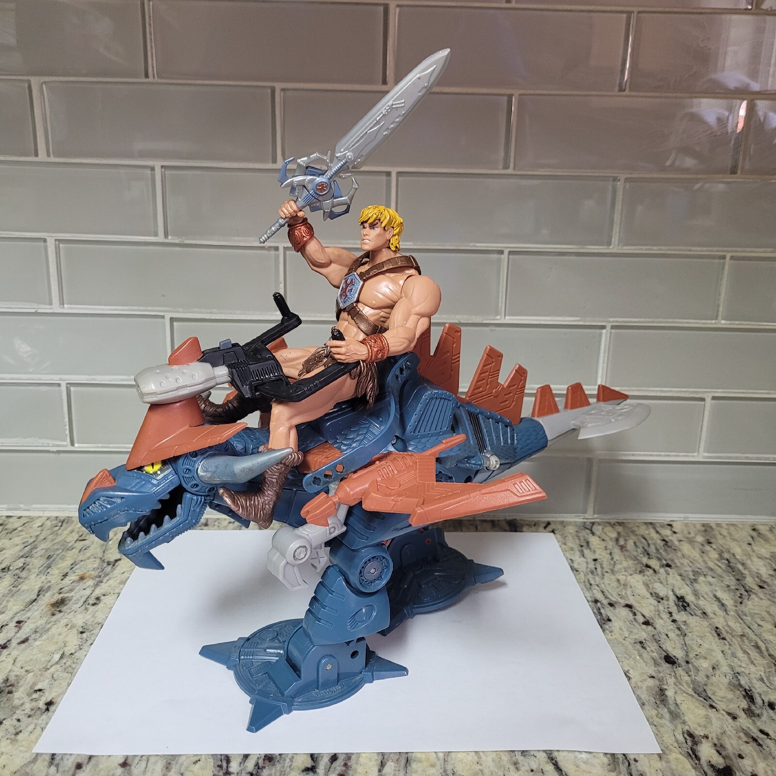 Masters Of The Universe 200x Dragon Walker He-Man Mattel 2003 MOTU – Incomplete
