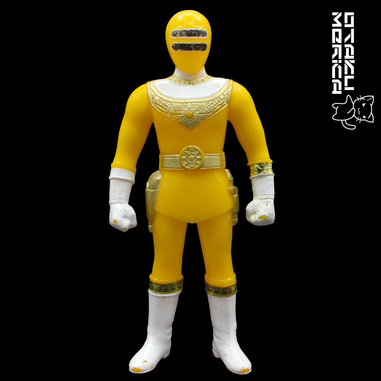 Bandai 1994 Chouriki Sentai Ohranger Yellow Ranger – Sofubi Figure 4.75in