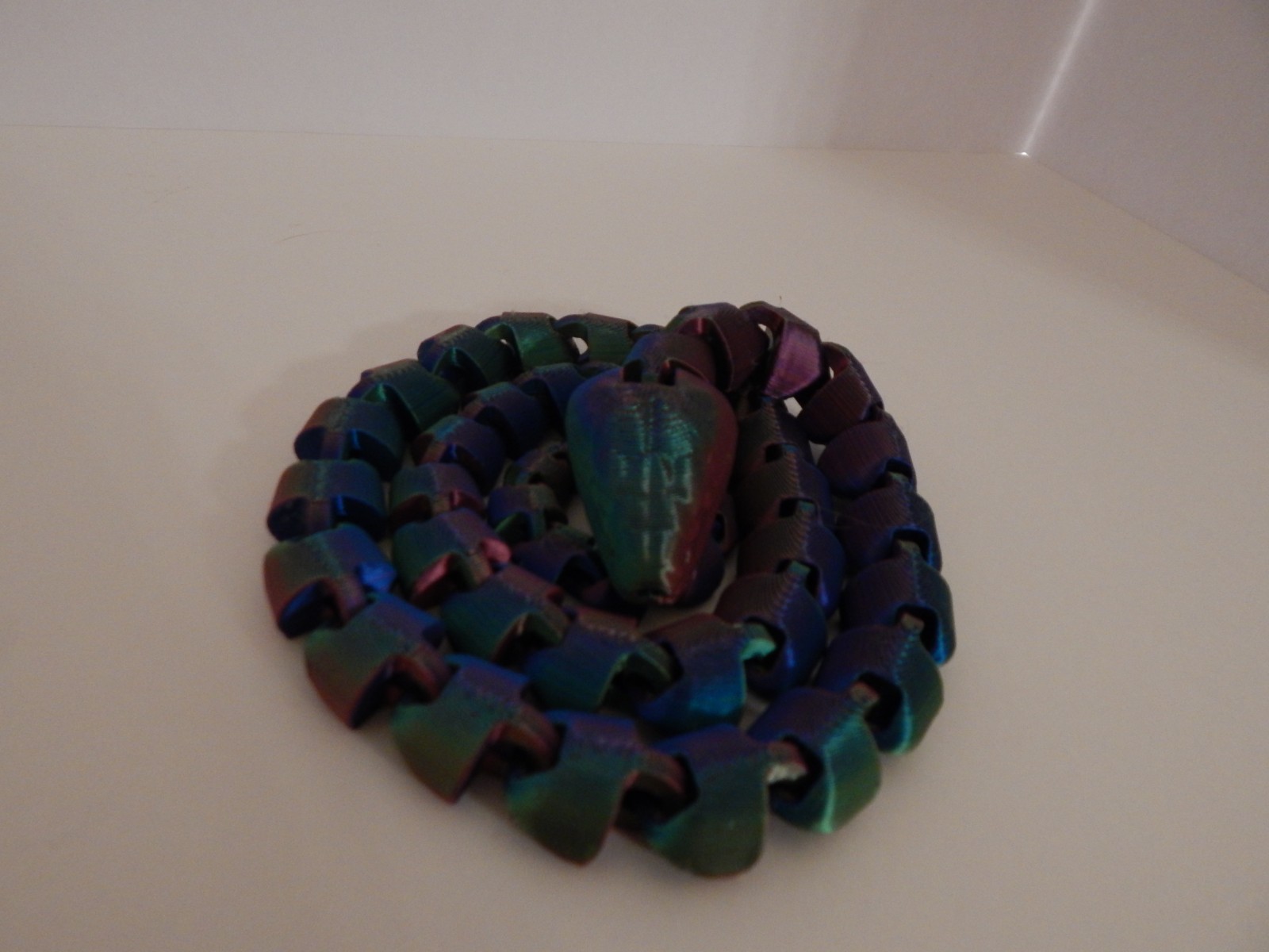 3d printed Snake Flexy 31 in LONG Metalic Blue/Purple