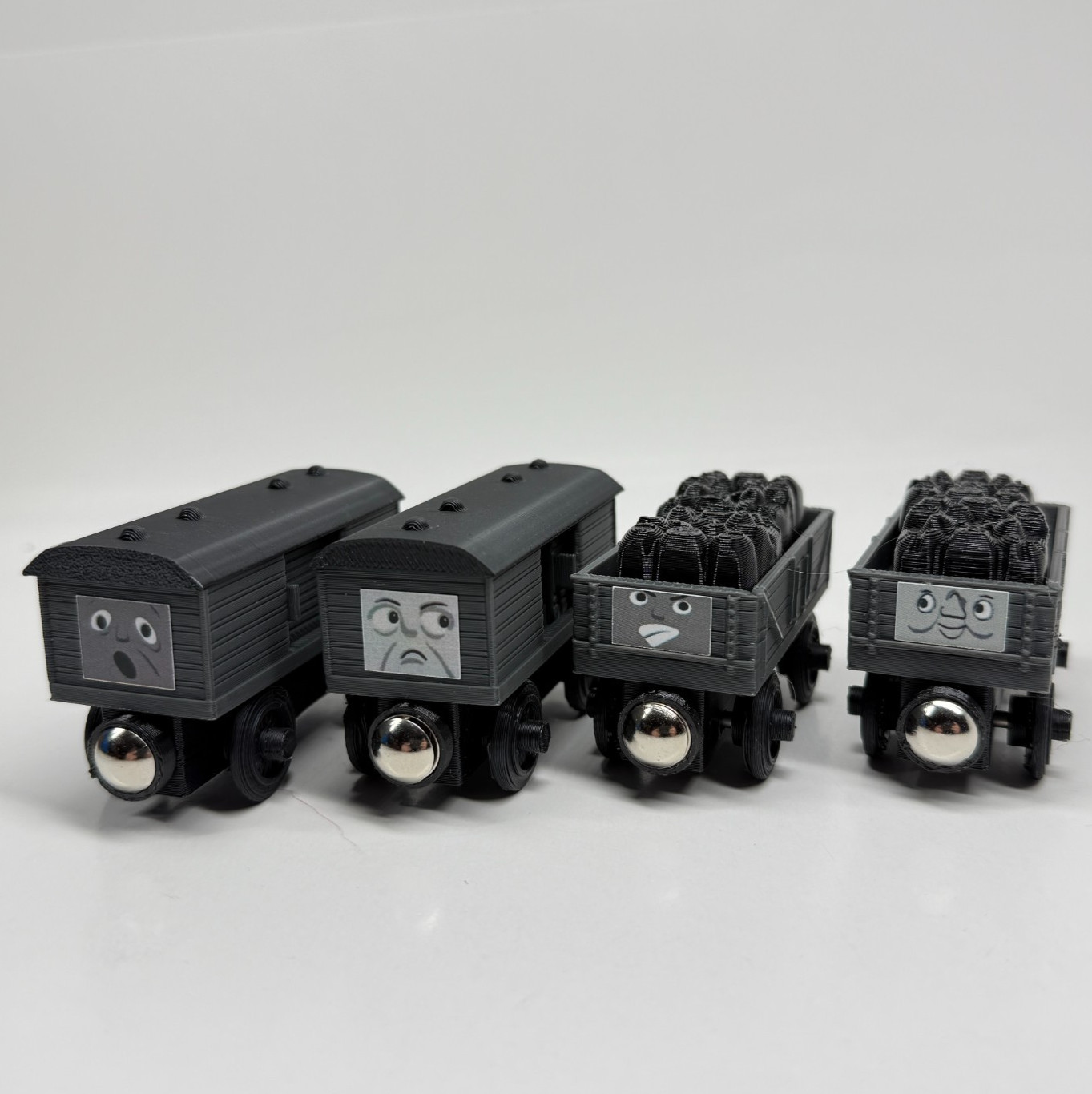 Wooden Railway Compatible Cargo & Box Car Train Custom Made Thomas & Friends GR