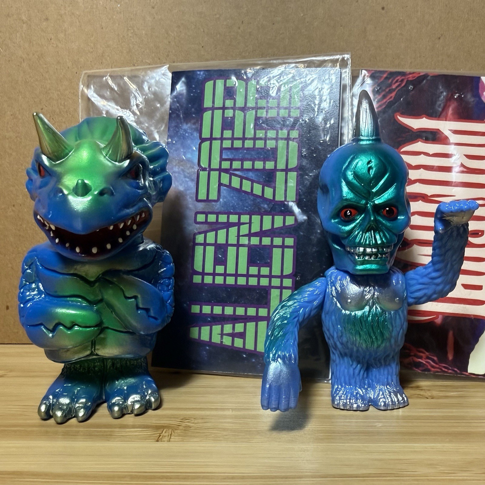 Creature Bazaar x Blitzkrieg Toys Primeval & Alien Zorb Sofubi Vinyl Figures