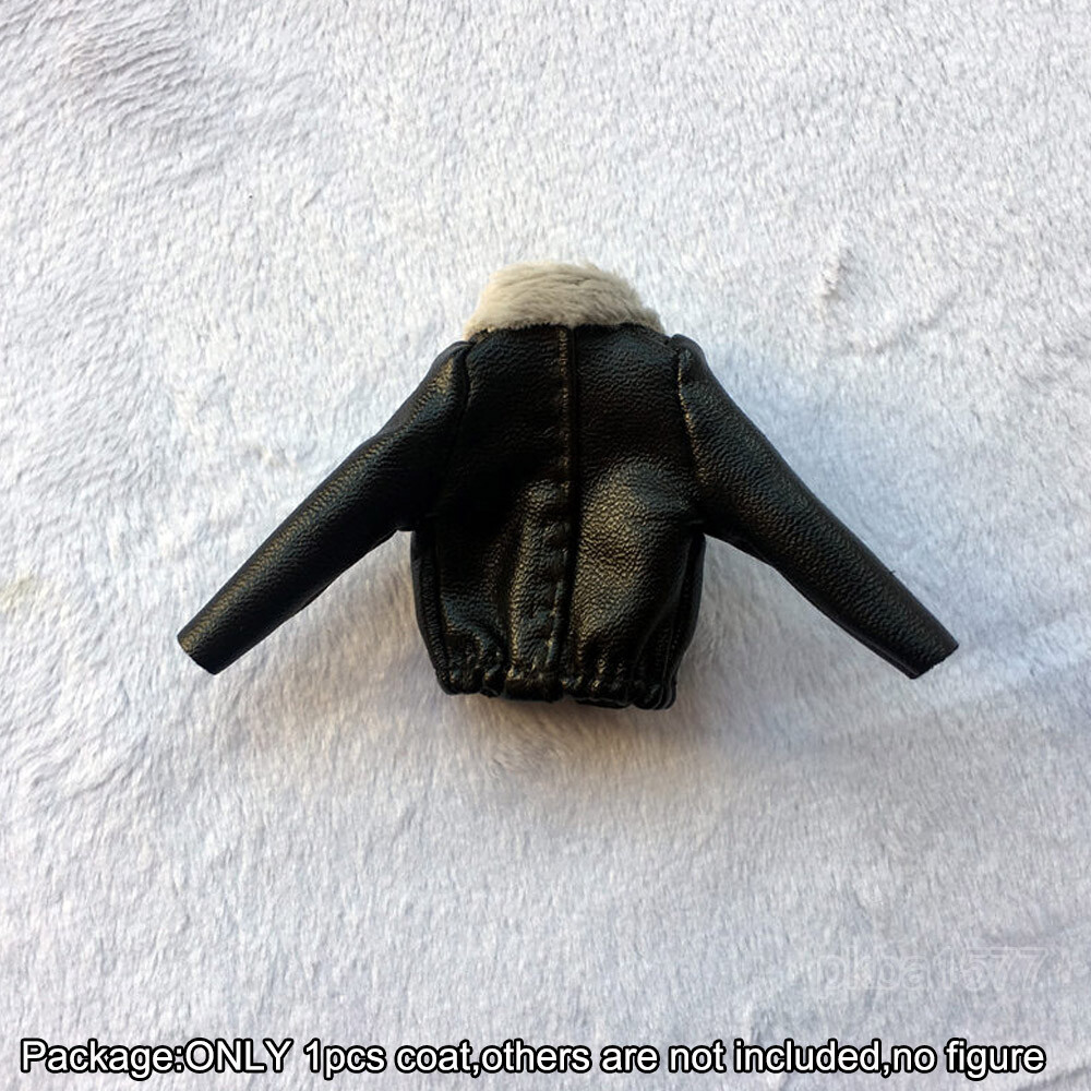 Handmade 1/18 Leather Short Coat Jacket Clothes For DIY 3.75&Prime; Figure Accessory