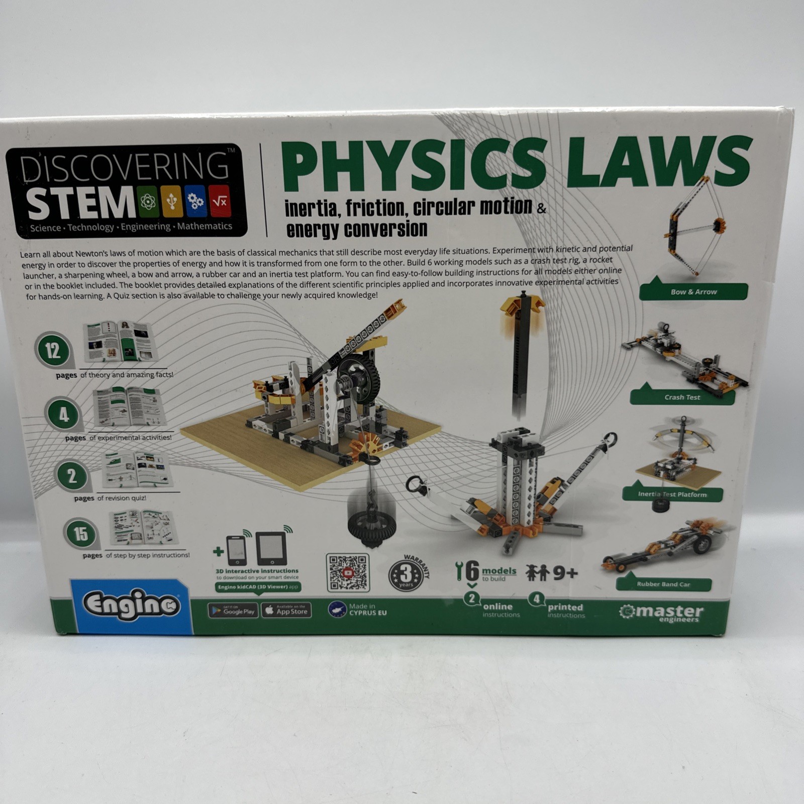 Engino Discovering STEM Newton&rsquo;s Laws Inertia, Kinetic & Potential Energy New