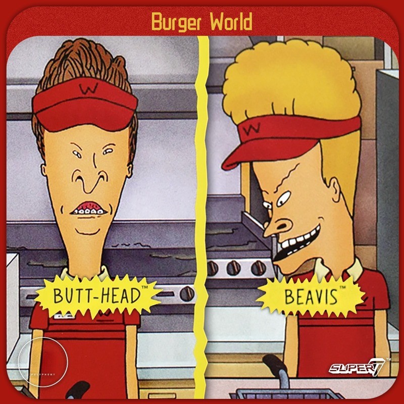 1PCS Super7 Beavis and Butt-Head Re Series 3.7&Prime; Action Figure Collectible