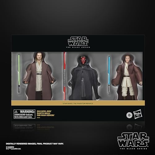 Star Wars Black Series Phantom Menace Action Figures with Lightsabers 6 Inch