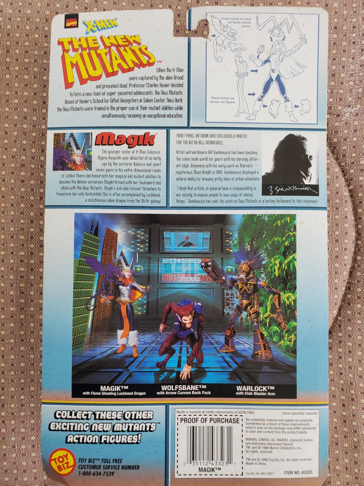 MAGIK Flame Shooting Lockheed Dragon – X-Men The New Mutants Toy Biz – Variant