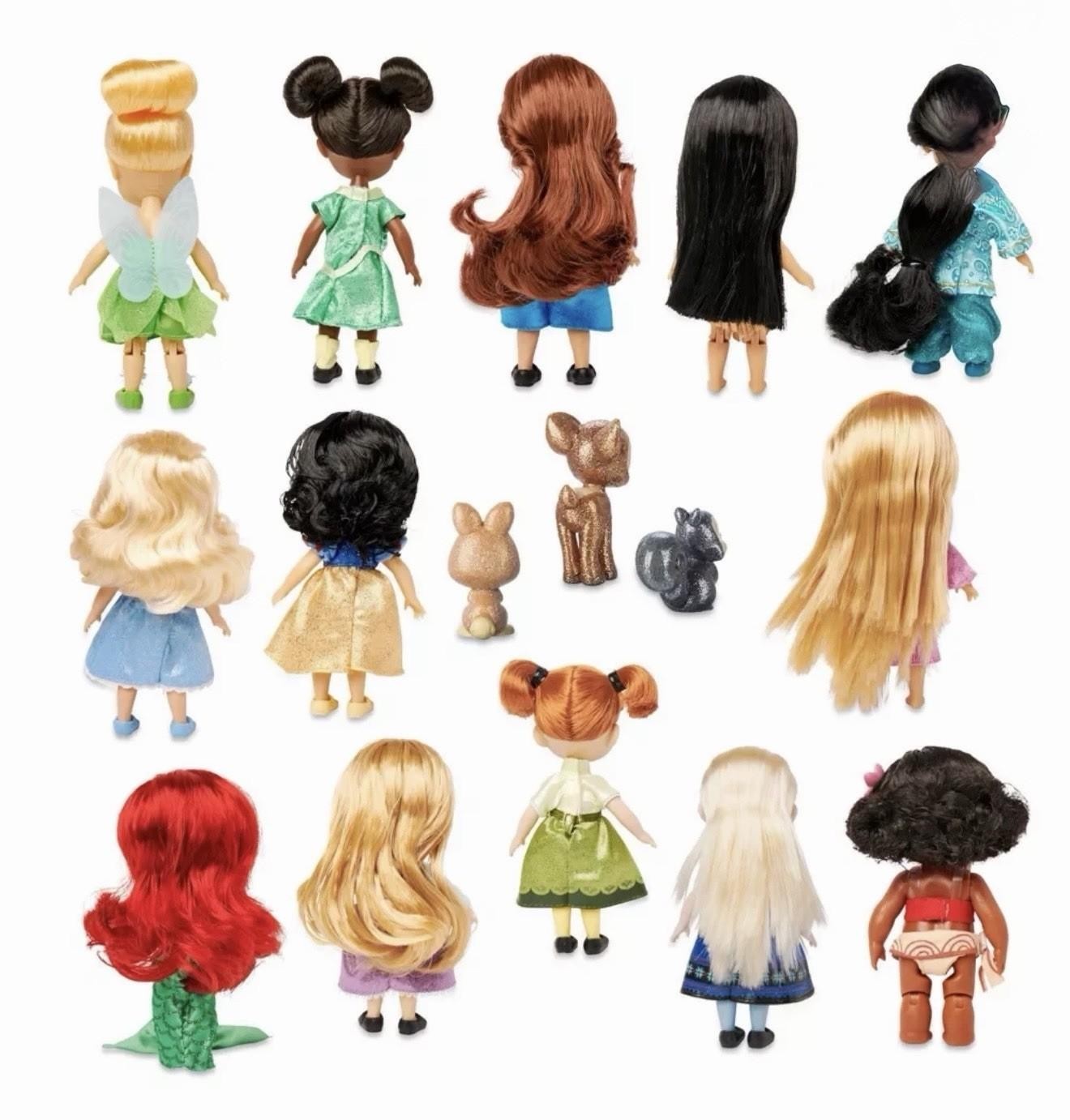 VIRAL 13pc Disney PRINCESS Animators Collection 5” Mini DOLLS Gift Set NEW HTF
