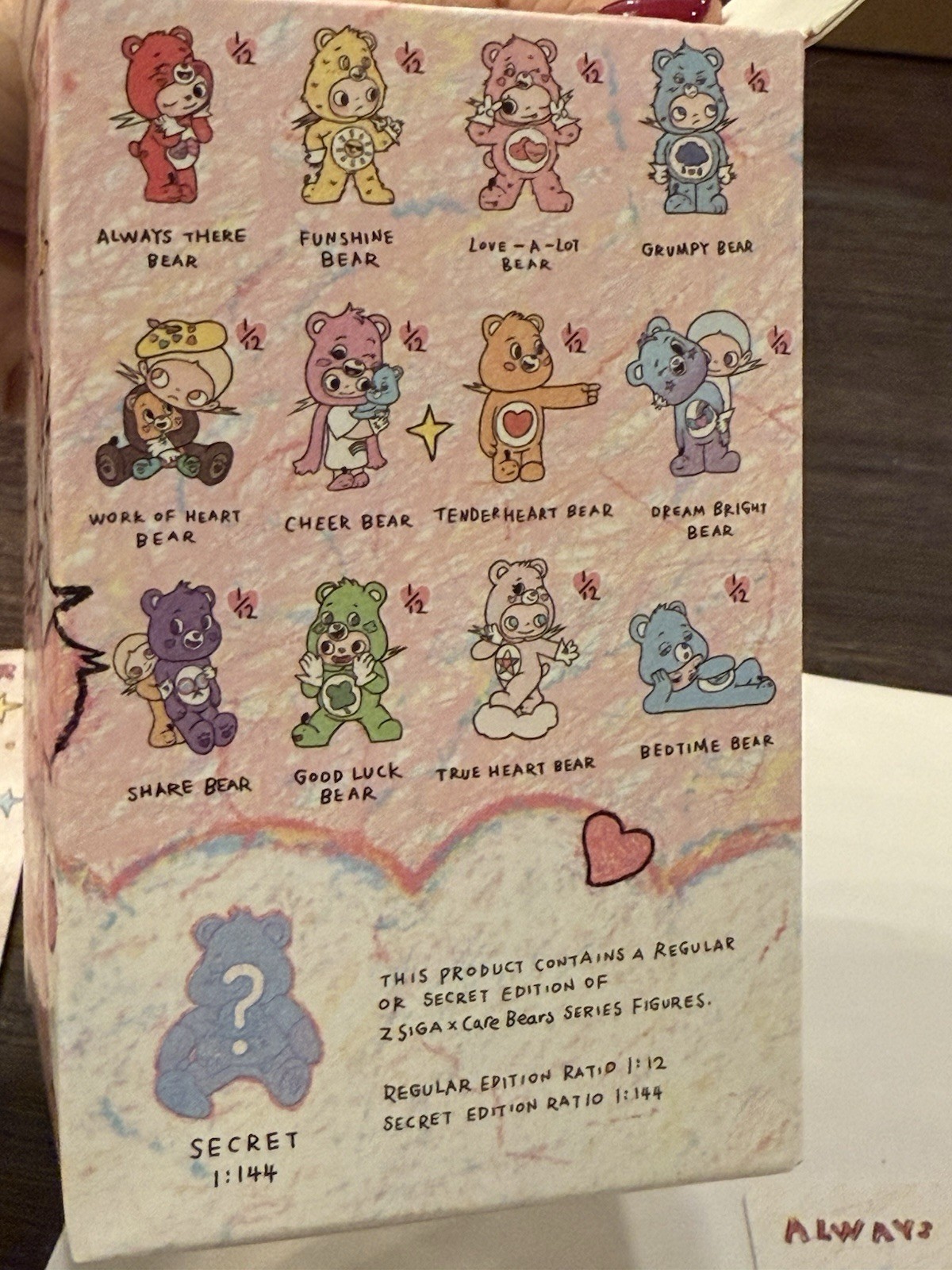 Authentic Zsiga × Care Bears OPENED CONFIRMED – ALWAYS THERE BEAR Figure