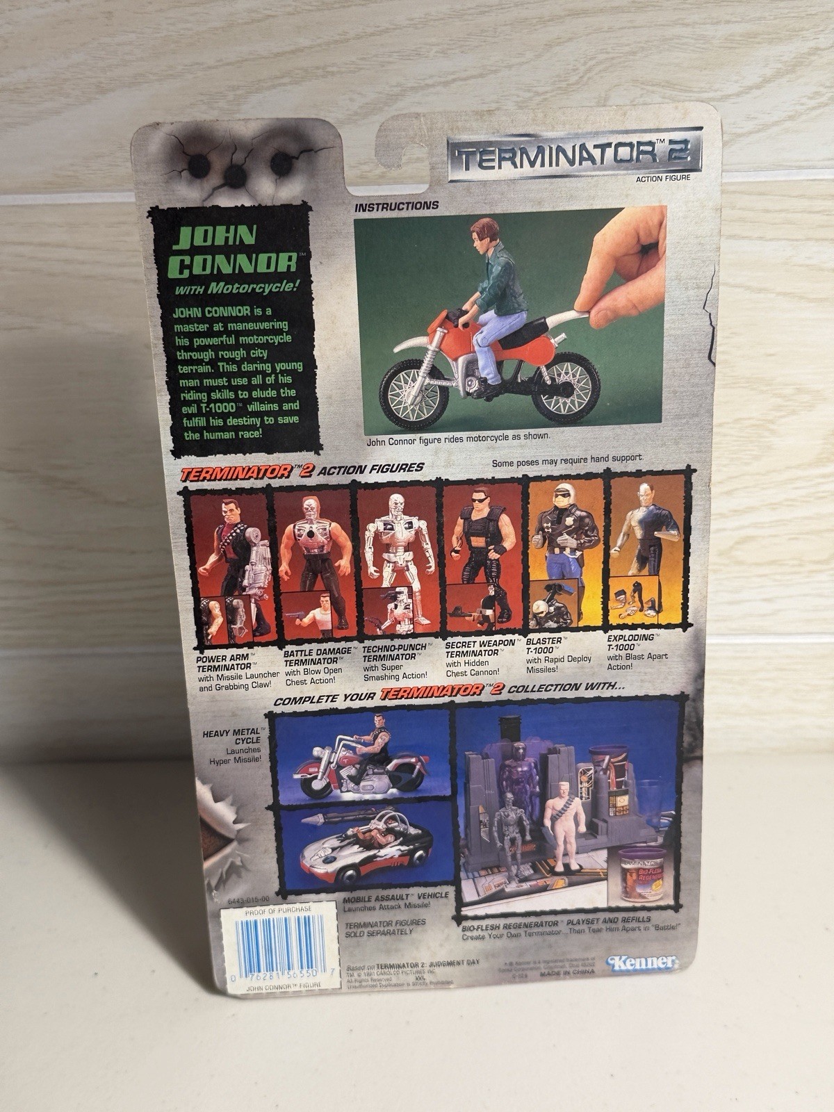 Unopened Terminator 2 John Connor with Motorcycle Action Figure KENNER 1991