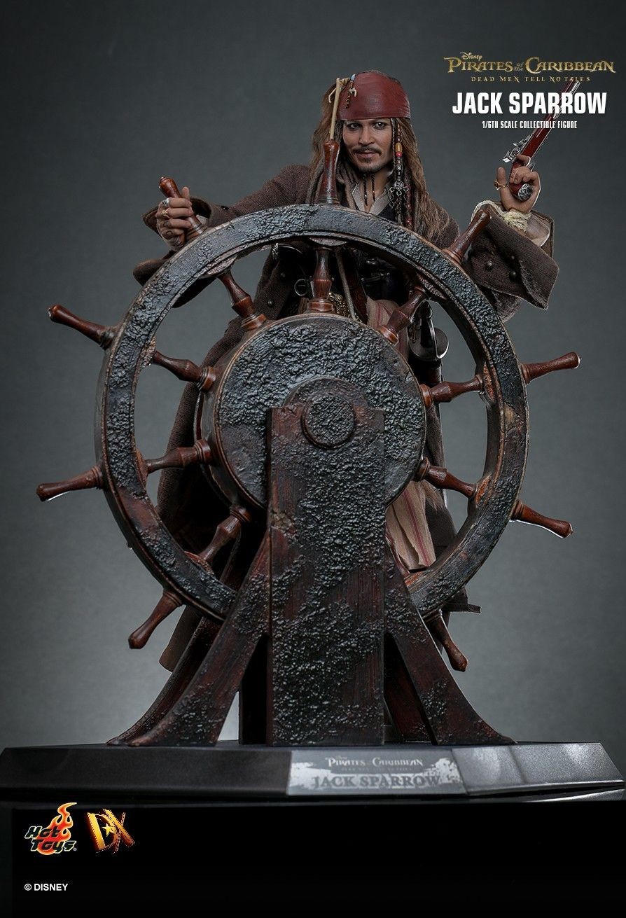 1/6 HOT TOYS CAPT. JACK SPARROW DX37 PIRATES OF THE CARIBBEAN 5 DMTNT 12&Prime; FIGURE