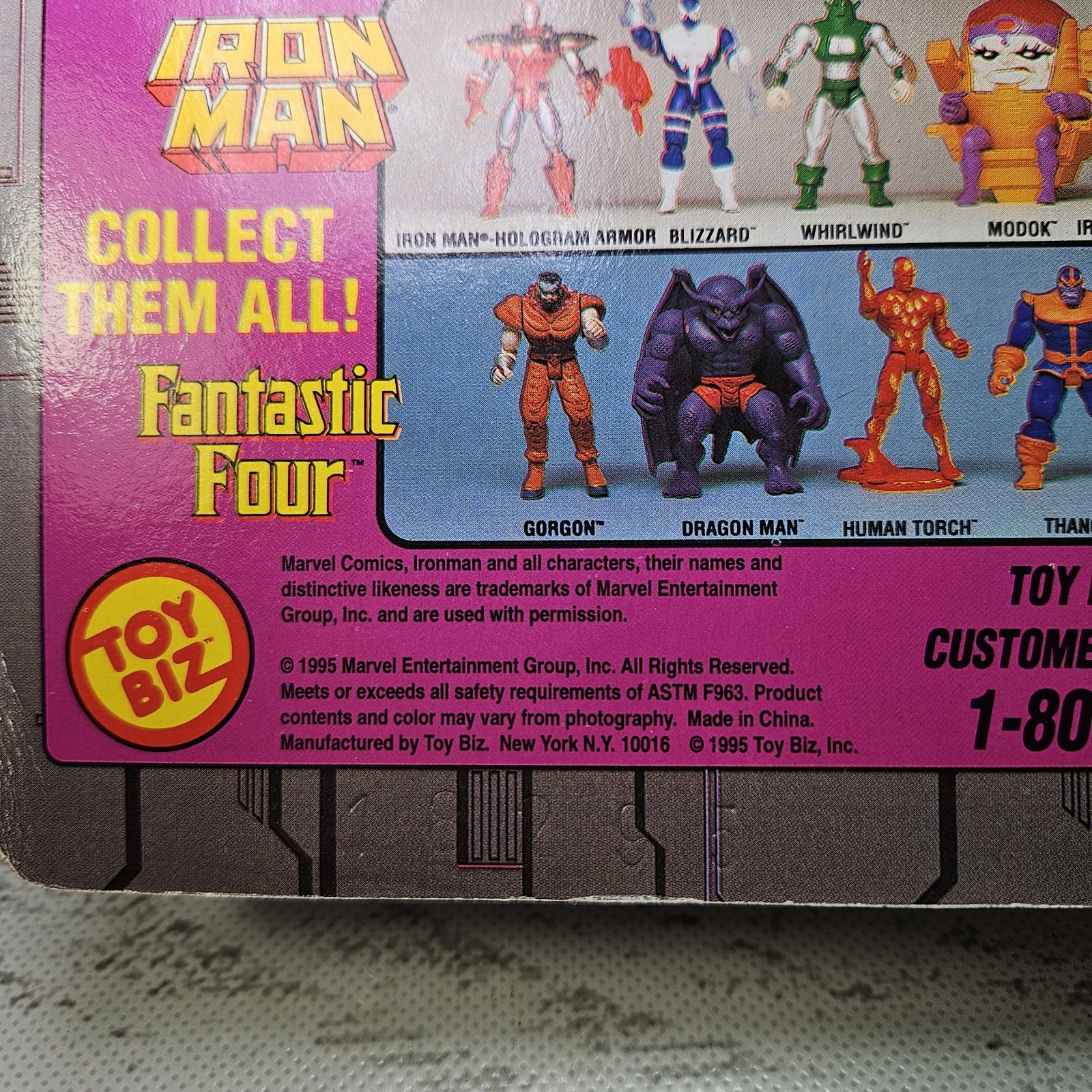 ToyBiz Marvel Iron Man Whirlwind 1995 5&Prime; Vintage Adjustable Action Figure New