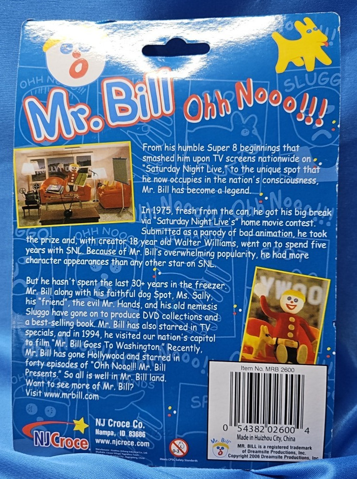 Brand New in Package Mr Bill Bendable Poseable NJ Croce