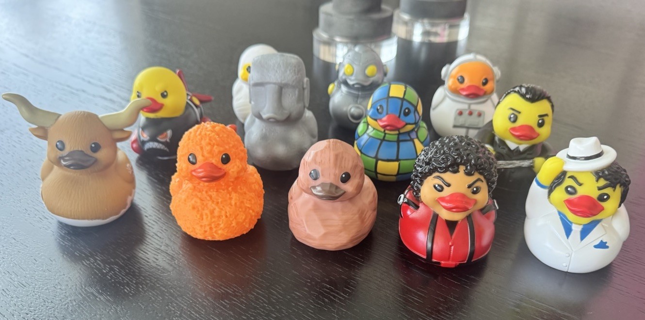 12 NEW Animolds Quack Pack Lot Rubber Ducks Texas Jackson Tempura Quackson