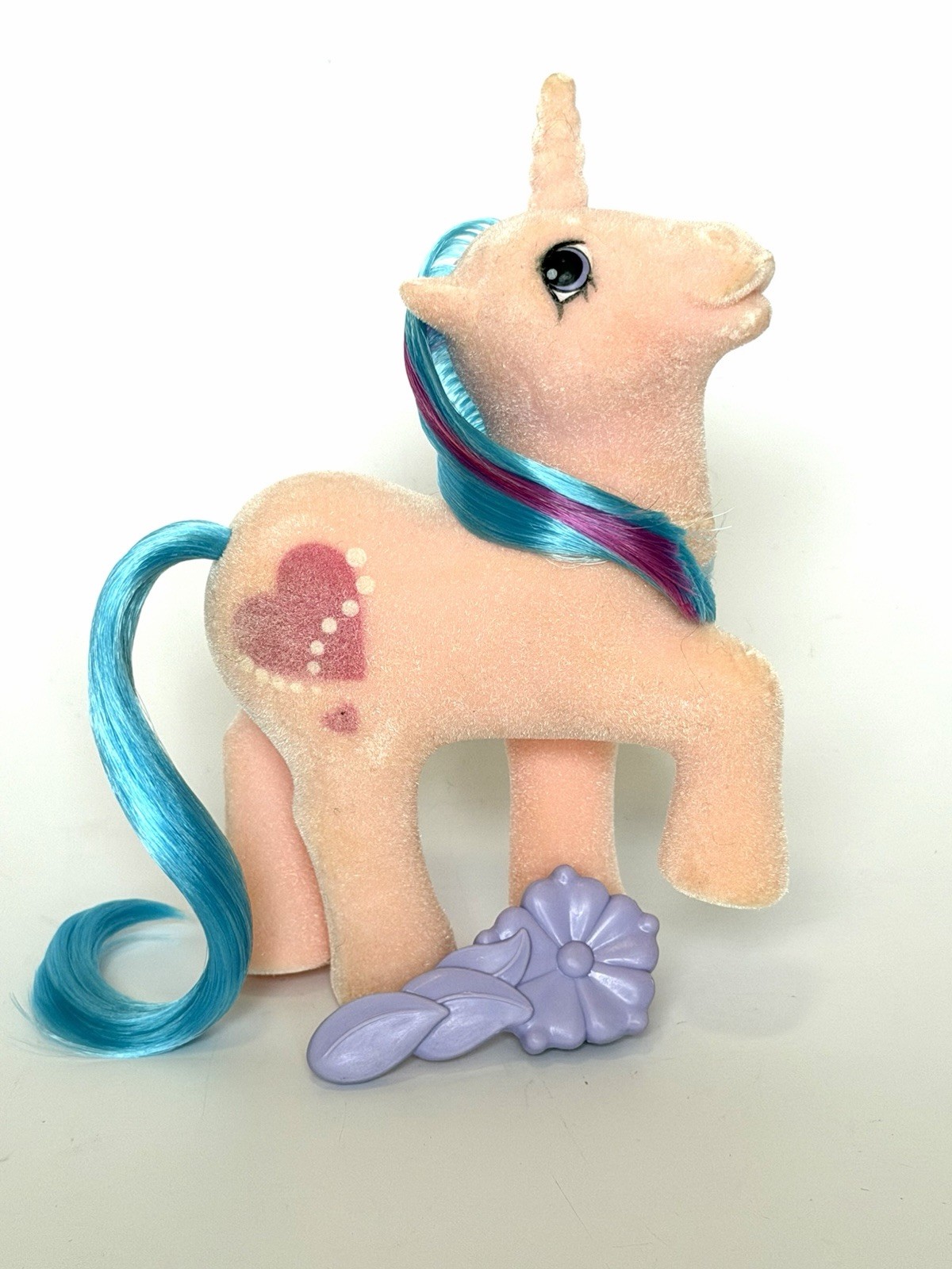 BVS My Little Pony So Soft Unicorn BANGLES Pink w Flower Brush Vintage G1
