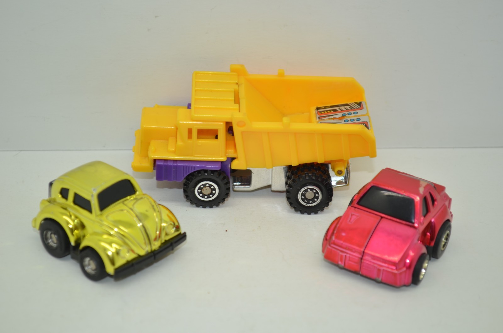 Transformers Vintage G2 Mini Autobots Bumblebee Hubcap Longhaul 1985 Chrome