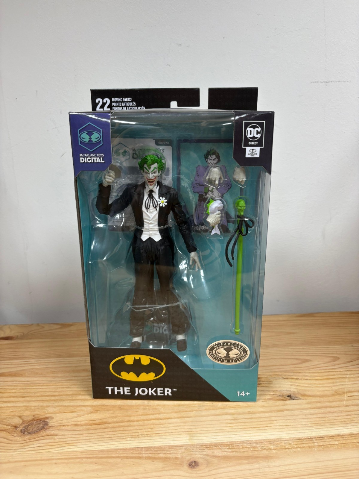 DC Direct Mcfarlane Platinum JOKER Silver Age 7&Prime; Black Suit Digital Figure