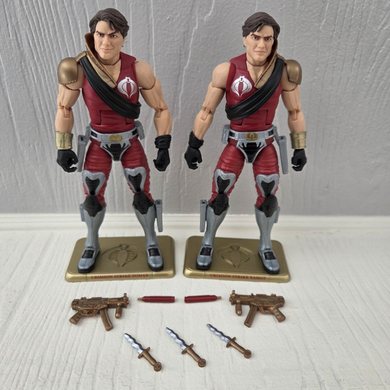GI Joe Classified Xamot & Tomax #82 Crimson Strike Cobra Near Complete* Hasbro