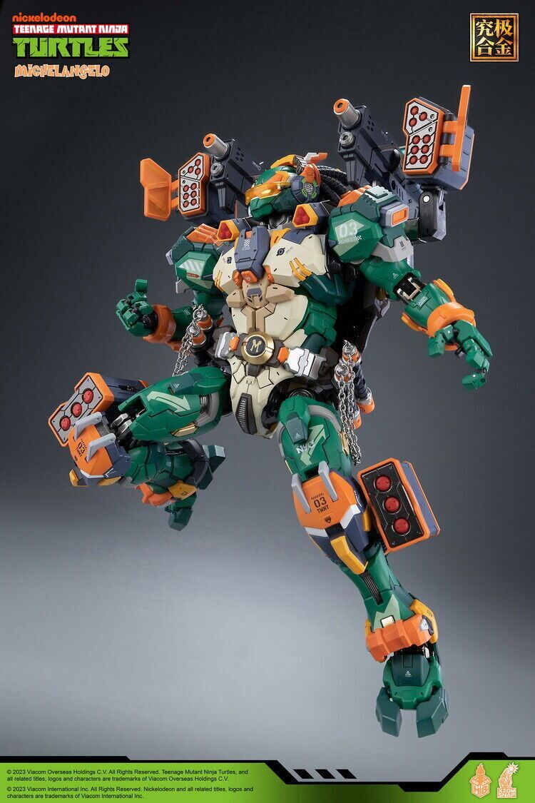 New In Stock HeatBoys HB0014 Robot Mecha Michelangelo Metal Build Action Figure