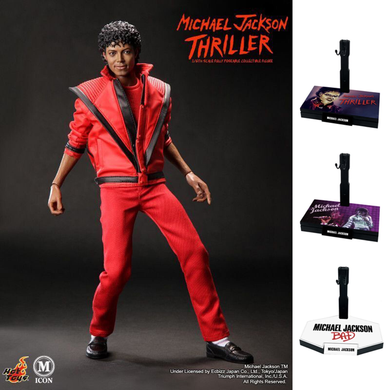 1/6 Scale Action Figure Display Stand Michael Jackson Customize