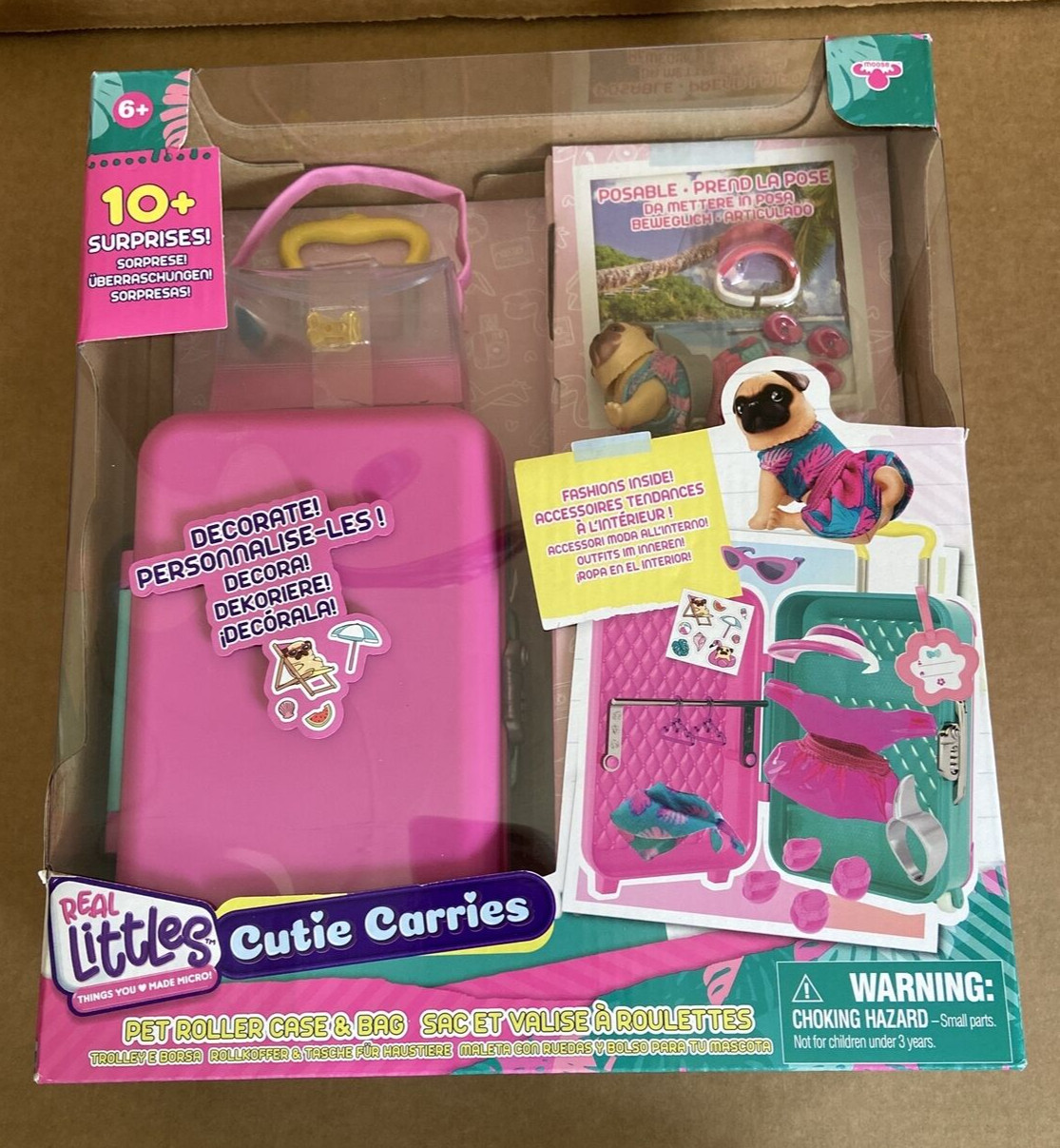 *NEW* Real Littles Cutie Carries Pet Roller Case and Bag Set Moose Toys 25392