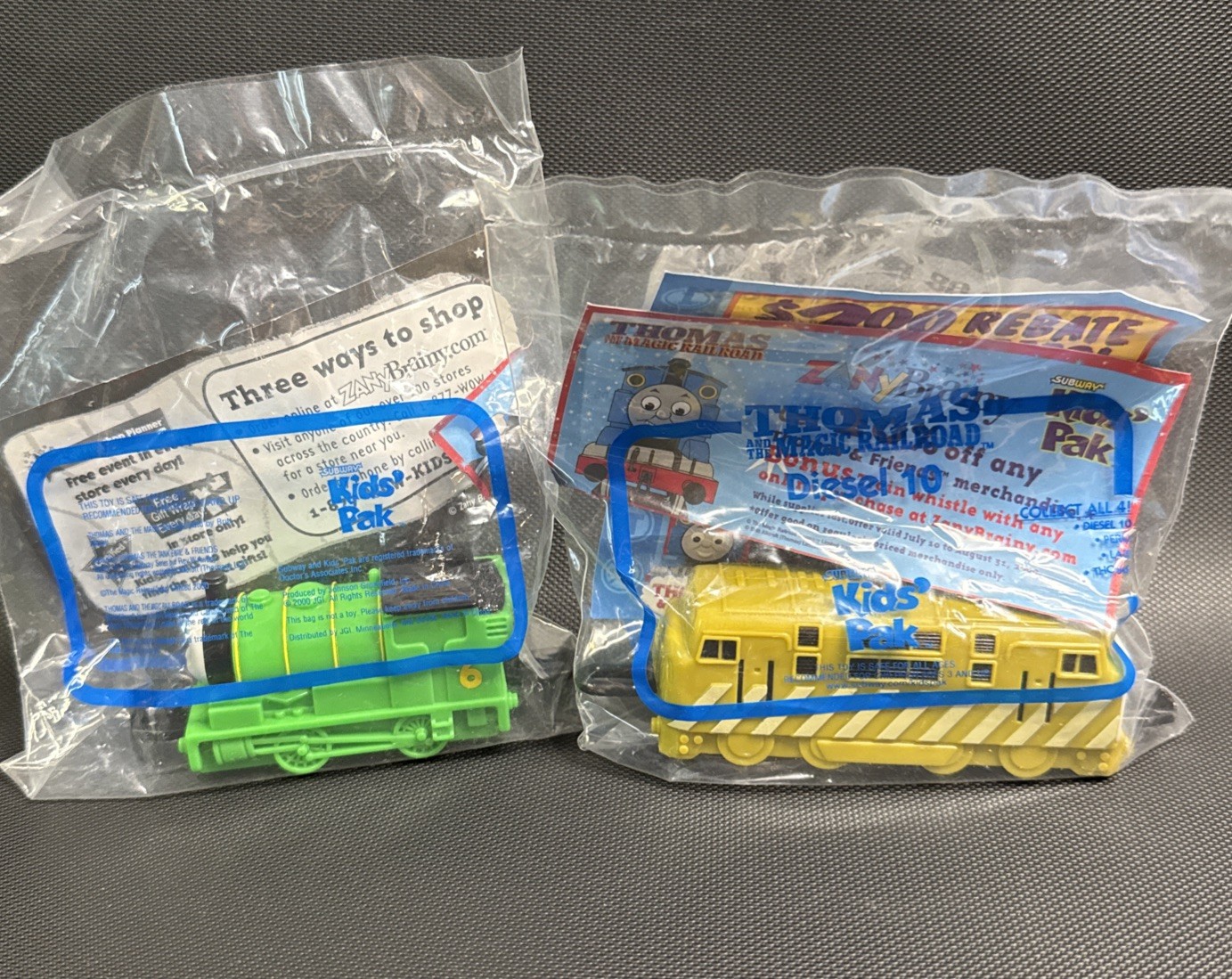 Subway 2000 Thomas & the Magic Railroad Engines ~ Diesel 10 + Percy ~ NEW SEALED