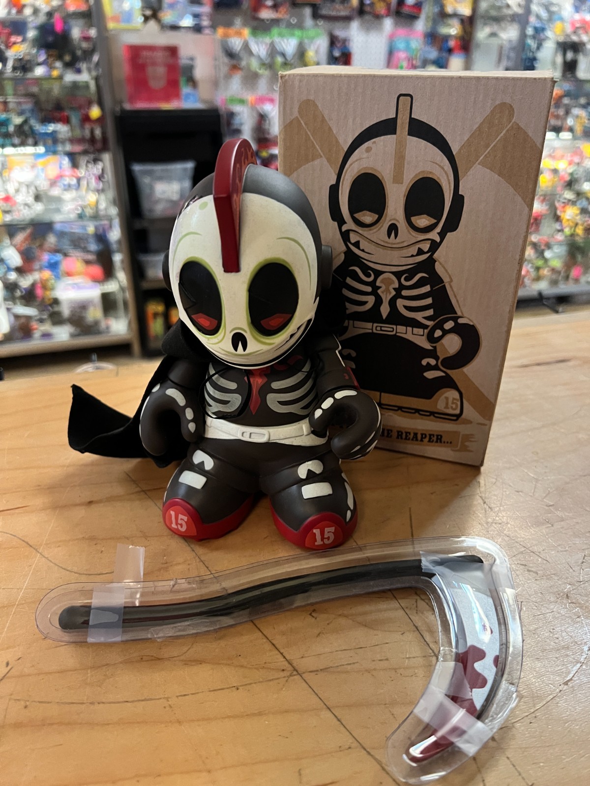 KIDROBOT KIDREAPER 15 MASCOT 7&Prime; DESIGNER VINYL TOY ANDREW BELL 2007 WITH BOX